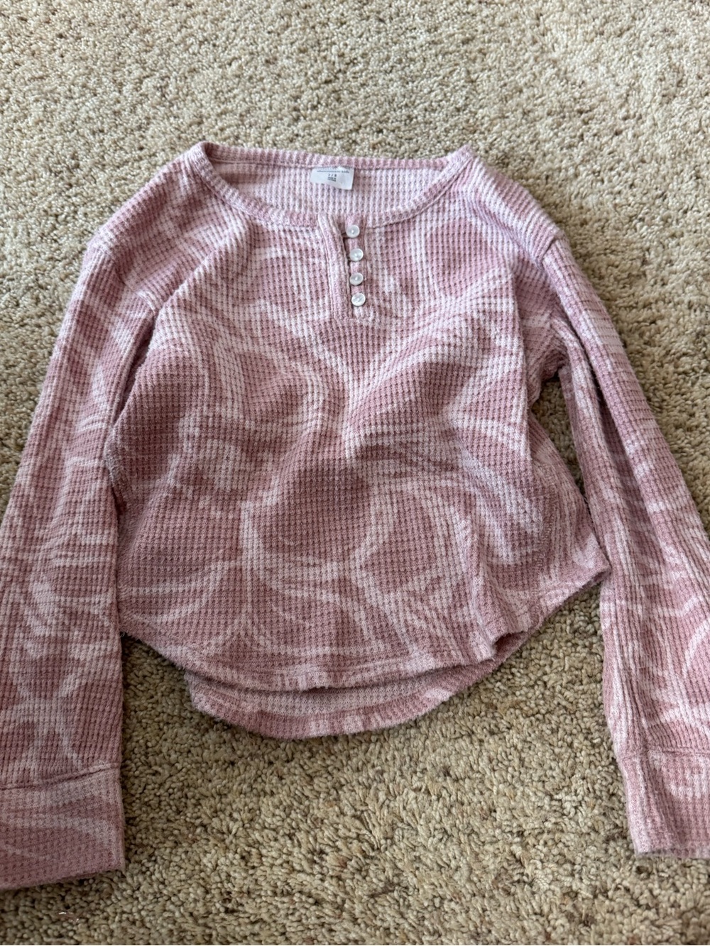 Girls Abercrombie & Fitch floral waffle long sleeve 🌸